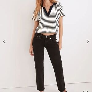 madewell The Low-Rise Perfect Vintage Straight Jean in Lunar Wash size 26